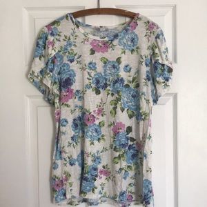 Floral Tulip Sleeve top